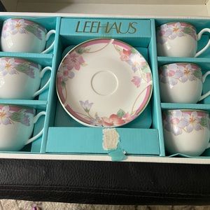 Vintage Childs Leehaus Fine China Tea Set NIB 12 Pc Set Porcelain